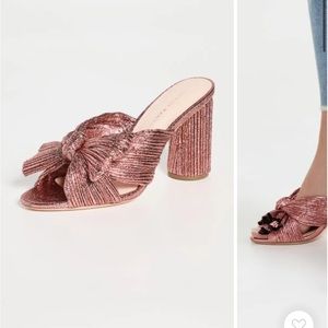 Loeffler Randall Penny Pleated Bow Sandal Sz 10